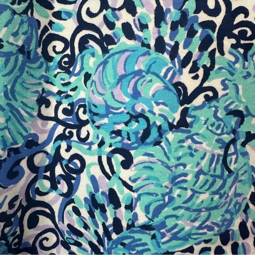 Lilly Pulitzer Janie Popover in Light Aqua Spritz Quarter Zip Size M Coastal - Picture 6 of 12